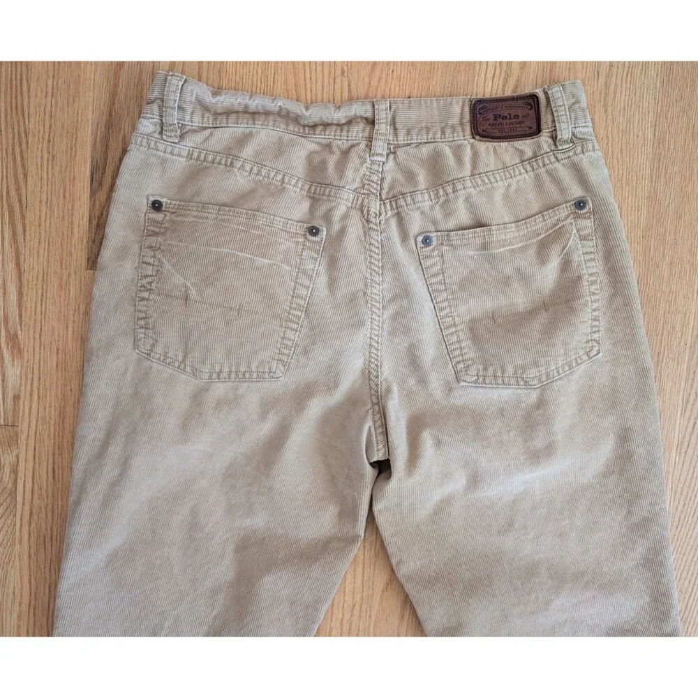 Polo Ralph Lauren Men's Corduroy Pants Tan 31 (32x30) Straight Leg Style 650